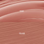 Swatches show ColourPop So Juicy Plumping Lip Liner & Balm Set, Go-To Lip: glossy balm in warm rosy nude labeled DOE on top and matte liner in matching nude labeled TEASE below, displayed in a split texture layout.