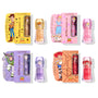 Squad Dreams ColourPop Ultra Glossy Lip set showcases four Toy Story–themed glosses - Woody warm gold shimmer, Bo Peep rosy pink sparkle, Buzz Lightyear lavender glitter, and Jessie bright red shimmer - displayed in character boxes on a white background.