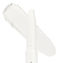 Hey Boo Shadow Stix glides a creamy matte white eyeshadow swatch on a white backdrop, showing the twist-up crayon tip and smooth texture; ColourPop Shadow Stix ideal for brightening lids, highlighting, or priming.