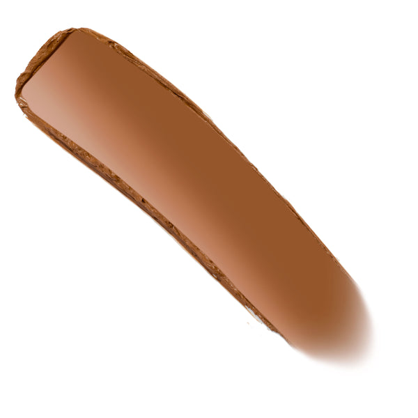 Rincon Point bronzer swatch arcs across a white background, revealing a creamy, warm medium bronze shade with a satin finish - ColourPop Bronzer Stix texture and payoff for sun-kissed, buildable glow.