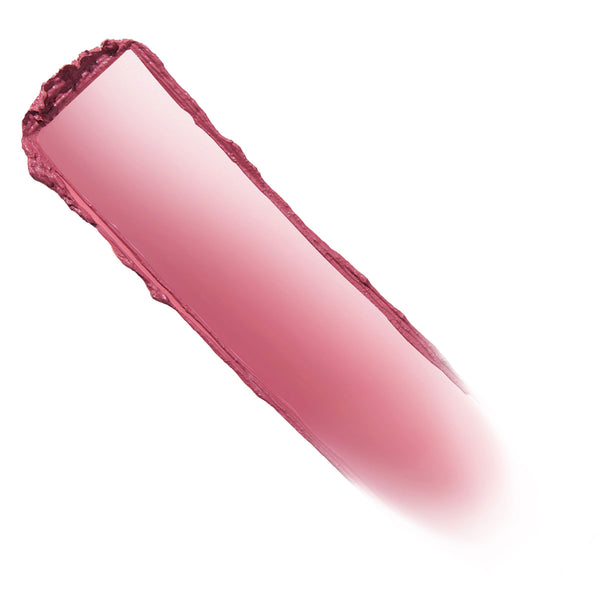 Westie ColourPop Lippie Stix swatch shows a soft cool-toned rosy pink lipstick stroke gliding diagonally across a white background, highlighting smooth, even pigment in the Westie Lippie Stix shade.