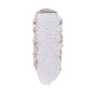 ColourPop Honeymoon Super Shock Highlighter swatch catching light as a long, oval smear of icy silver‑lavender shimmer with soft, crumbly edges, shown isolated on a clean white background.