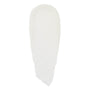 Translucent white, sugar-granule swatch of Just One Bite ColourPop Lip Scrub, smeared in a single elongated swipe with fine crystals catching light on a clean white background.