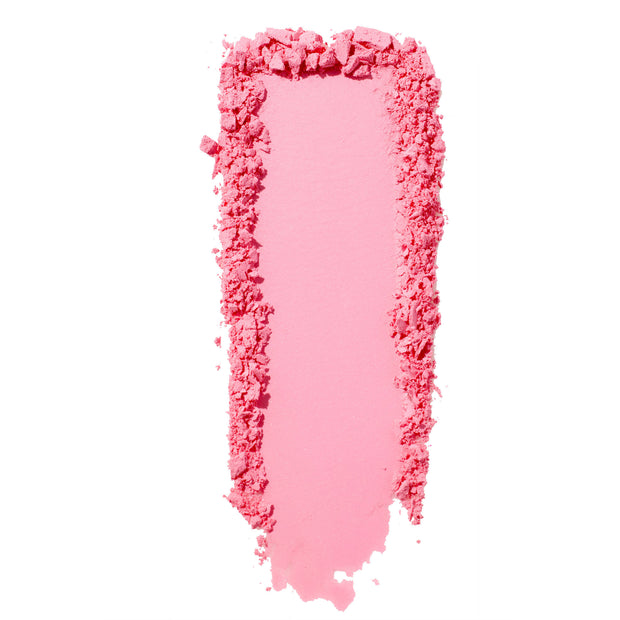 Sweetheart ColourPop Pressed Powder Blush swatch - an opaque vertical swipe of cool-toned bubblegum pink with soft matte finish and crumbly edges - shown on a white background to display pigment payoff and texture.